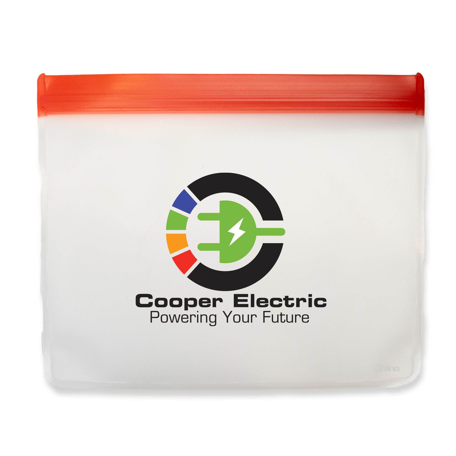 Clear with Red Zip Lock - Imprinted